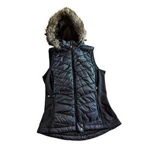 Klim Thinsulate Waverly Puffer Vest Pertex Faux Fur Hood Microlight Womens S Blk
